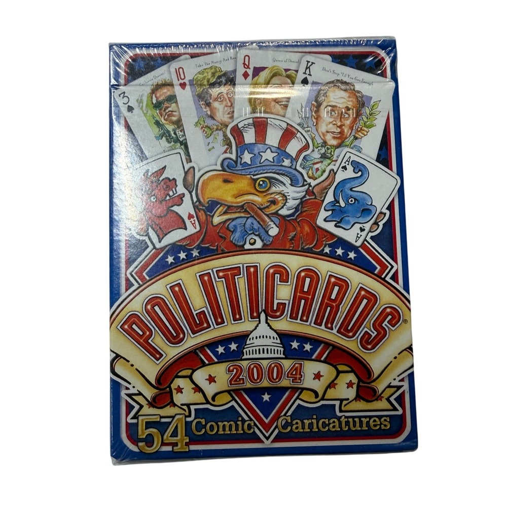 Politicards 2004 Playing Cards 54 Comic Caricatures Political Satire Deck New